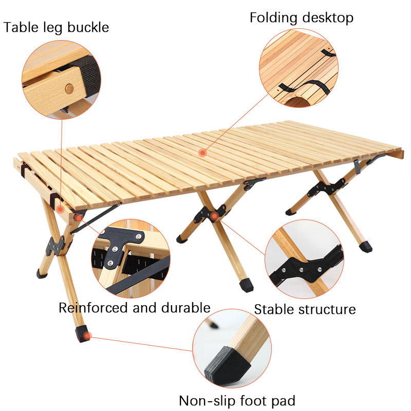 tavolo portauova in legno