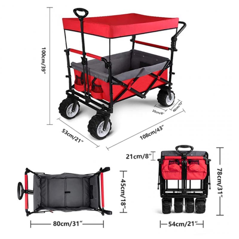 Carrello da giardino multifunzionale per esterni