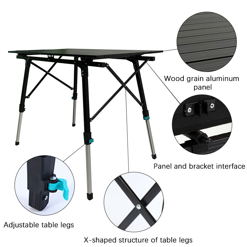 tavolo pieghevole in alluminio