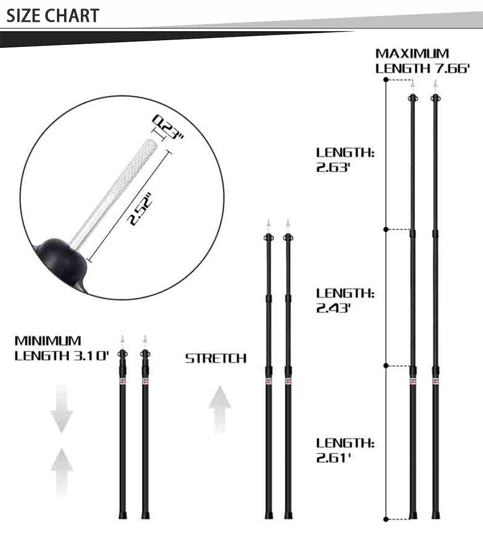 offerte di pali telescopici da campeggio