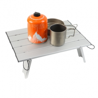 tavolo da campeggio pieghevole portatile ultraleggero arrotolare tavoli in alluminio con piano in tessuto oxford per picnic all'aperto in campeggio