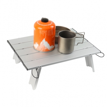tavolo da campeggio ultraleggero per esterni con piano in tessuto ripiegabile in una borsa per backpacking, campeggio, picnic, spiaggia, barbecue in casa