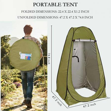 tenda da doccia pop-up compatta portatile per esterni con borsa per il trasporto 