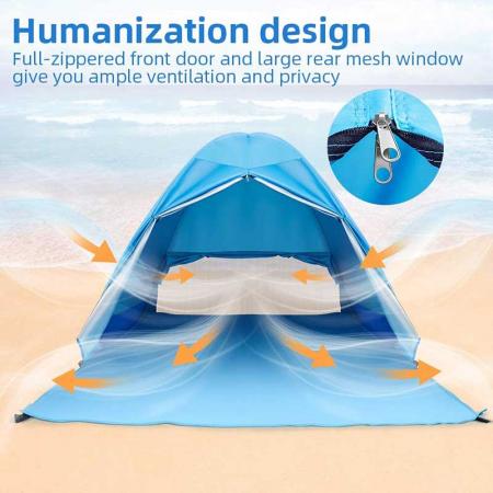 Tenda da spiaggia per bambini portatile istantanea con protezione solare UPF 50+ 