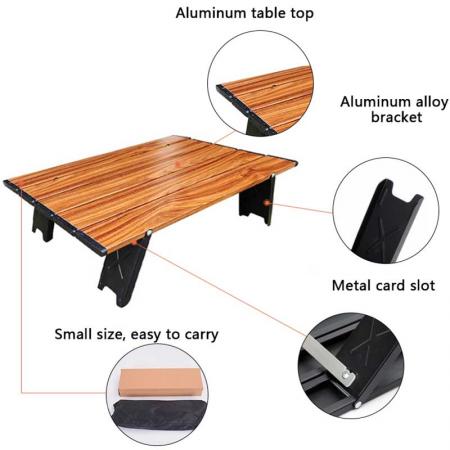 Piccolo tavolo pieghevole da esterno leggero per picnic 