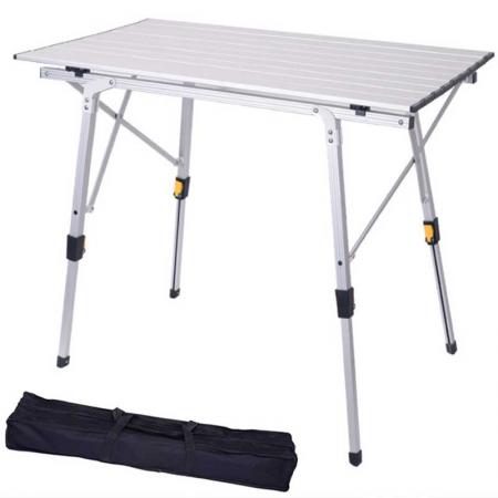 tavolo pieghevole portatile regolabile in alluminio pieghevole piccolo tavolo da campeggio portatile leggero per picnic in spiaggia all'aperto 