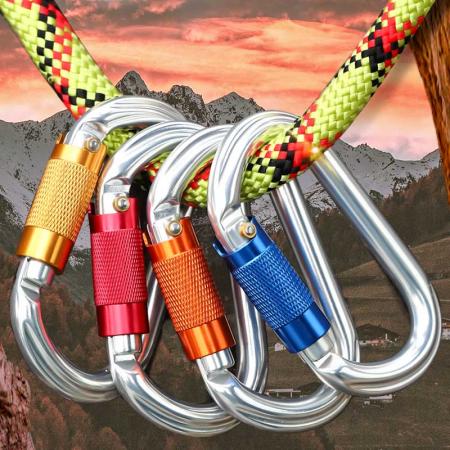 Amazon vendita calda all'ingrosso personalizzato moschettone da arrampicata clip in lega di alluminio moschettone moschettone da arrampicata 