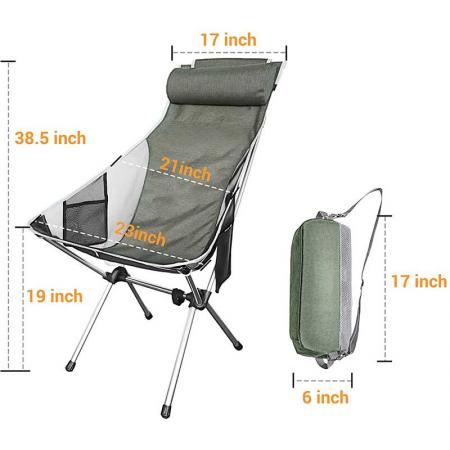 sedia da campeggio compatta di vendita calda, sedia pieghevole per esterni, campeggio, picnic, escursionismo 