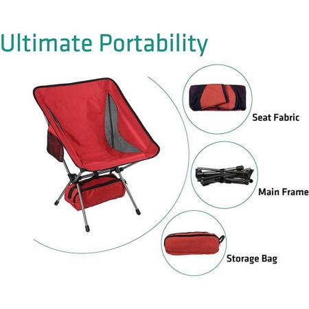 sedia da campeggio pieghevole ultraleggera BBQ picnic pesca spiaggia portatile all'aperto per festival 
