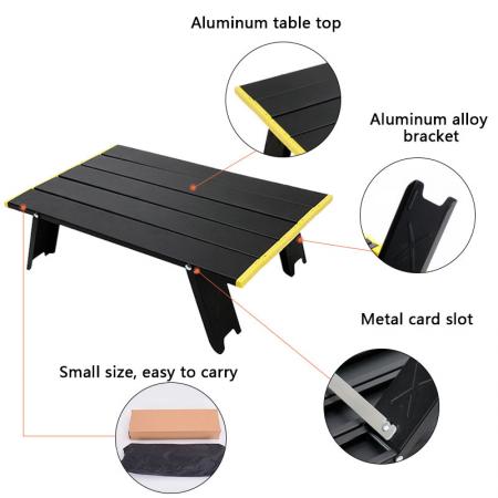 Tavolo da campeggio Tavolo compatto Roll Top in alluminio 