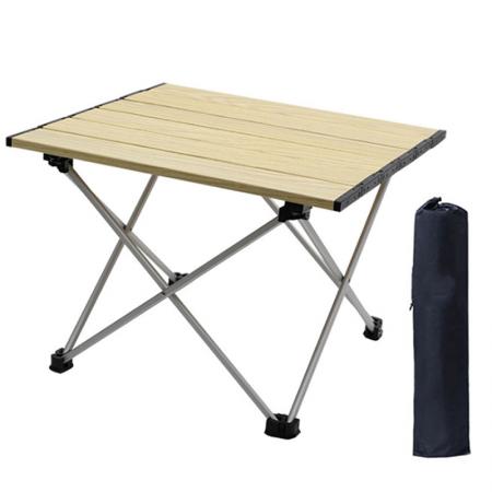 tavolini da campeggio portatili con piano in alluminio: tavolo pieghevole con piano rigido 