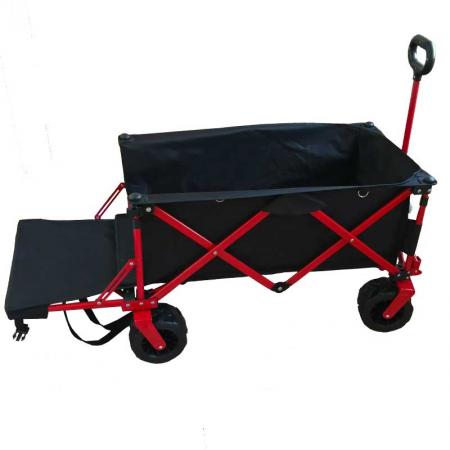 carrello utility per carichi pesanti, pieghevole, pieghevole, esterno, patio, giardino, carrello con 2 portabevande e ruote per campeggio e picnic 