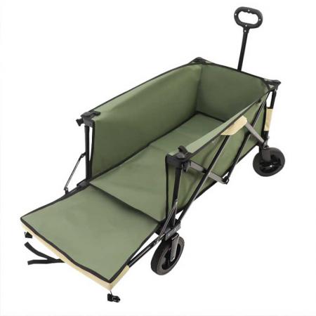 carro carrello campeggio pesca compatto carro pieghevole contiene attrezzatura da pesca per attività all'aperto 