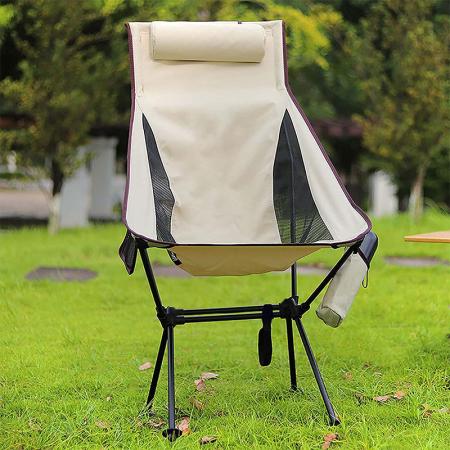 Sedia da campeggio pieghevole in tessuto sedia pieghevole luna sedia ultraleggera portatile da esterno pieghevole sedia da campeggio da pesca all'aperto 