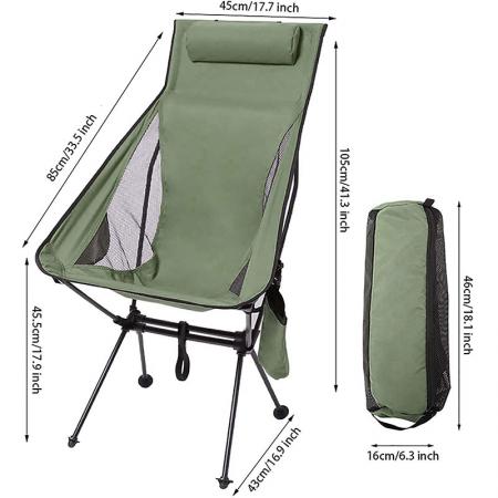 Sedia da campeggio pieghevole in tessuto sedia pieghevole luna sedia ultraleggera portatile da esterno pieghevole sedia da campeggio da pesca all'aperto 