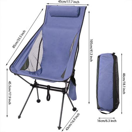 hotsales sedia da spiaggia pieghevole ultraleggera da esterno con borsa per il trasporto 