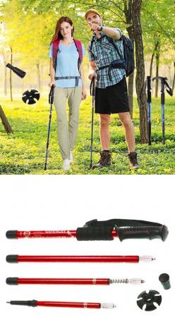 bastone da passeggio pieghevole OEM di vendita caldo bastone da trekking pieghevole per racchette da trekking 