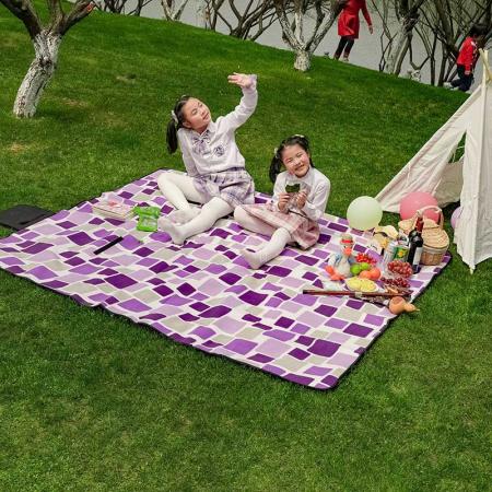 coperta da picnic pieghevole in tessuto da esterno di lusso con design a tre strati coperta da picnic impermeabile personalizzata 