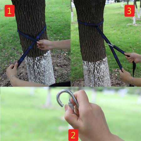 sistema di sospensione regolabile cinghie per alberi per amaca per impieghi gravosi 