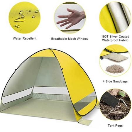 tenda di protezione UV all'ingrosso tenda di protezione UV del riparo del parasole del baldacchino del triangolo della spiaggia del campeggio all'aperto
 