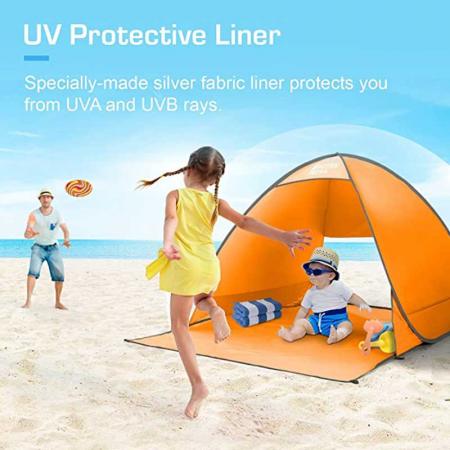 Tenda da spiaggia anti-uv tenda da sole con tettoia da spiaggia tenda da sole con pavimento allungato
 
