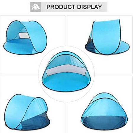 tenda da spiaggia per bambini con logo personalizzato anti UV tenda portatile istantanea pop up tenda da spiaggia per bambini per il campeggio all'aperto
 
