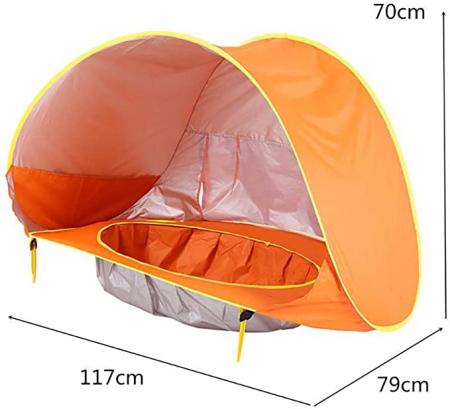 tenda da spiaggia piscina baby pop up tenda parasole protezione UPF 50+ per spiaggia all'aperto
 