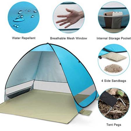tenda da spiaggia impermeabile per tende da sole per la pesca in campeggio in famiglia
 
