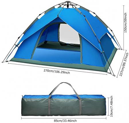 tende da campeggio portatili per famiglie automatiche impermeabili per 3-4 persone per escursioni all'aperto
 