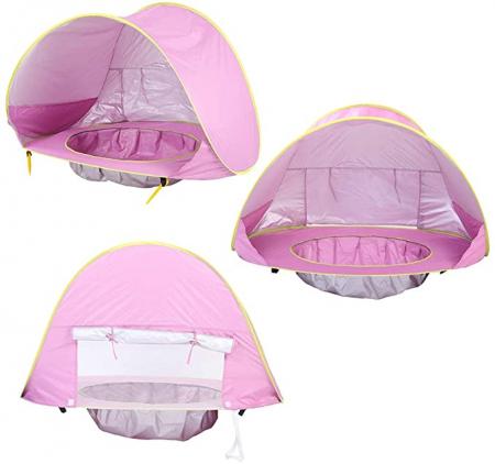 2022 vendita calda tenda per bambini pop-up tenda parasole con piscina UPF 50+ protezione per baby beach all'aperto
 