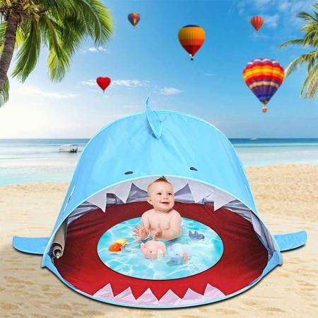 tenda da spiaggia per bambini con piscina UPF 50+ tenda da sole da spiaggia tenda da esterno per bebè e bambini
 
