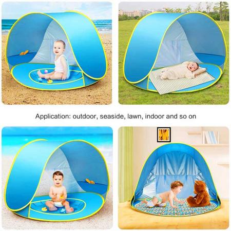 tenda da spiaggia per bambini pop-up piscina all'ombra portatile protezione solare parasole per neonato
 