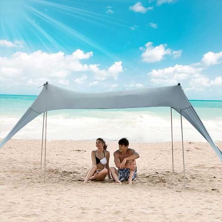 tenda parasole da spiaggia leggera e portatile per esterni con protezione UV
 