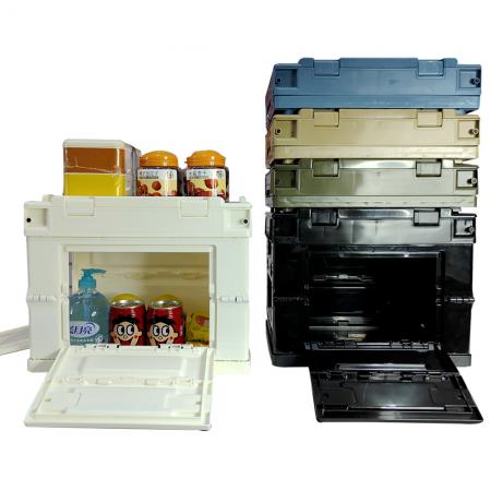 scatola di immagazzinaggio di plastica scatola di immagazzinaggio pieghevole cubo organizzatore di contenitori pieghevole per l'home office
 