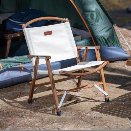 Amazon Hot Sales Mobili per esterni Sedia da campeggio pieghevole portatile in legno Sedia da giardino per esterni 