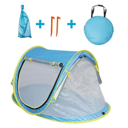 Tenda da spiaggia pop-up automatica grande parasole portatile anti-UV all'aperto 