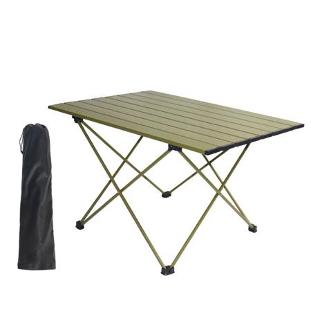 Tavolo portatile pieghevole, tavolo da picnic in alluminio pieghevole con borsa per attività all'aperto, escursionismo, zaino in spalla
 