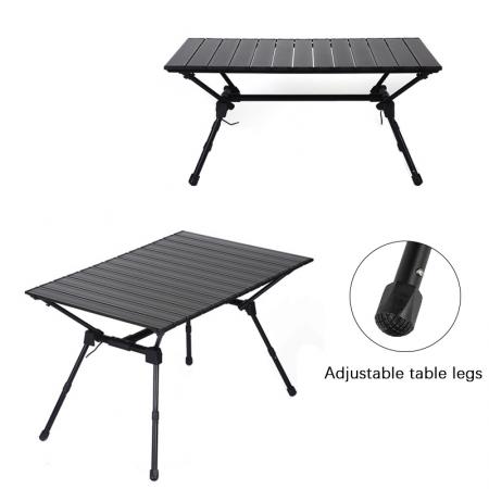 Tavolo da campeggio pieghevole in alluminio ultraleggero di nuovo design Tavolo da picnic pieghevole OEM ODM Tavolo da campeggio pieghevole regolabile in altezza 
