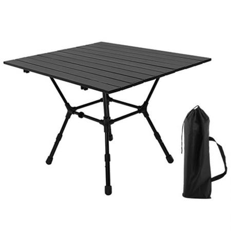 2023 NUOVO ARRIVO Tavolo quadrato da campeggio Tavolo regolabile in altezza 43-49 cm Tavolo da spiaggia pieghevole OEM ODM 