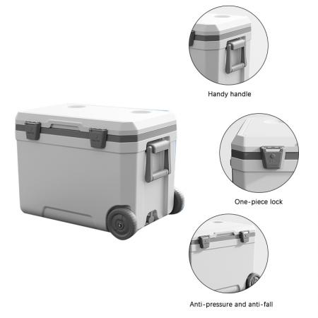 Grande scatola refrigerata per picnic con isolamento montato su auto da 45 litri LOGO personalizzato 