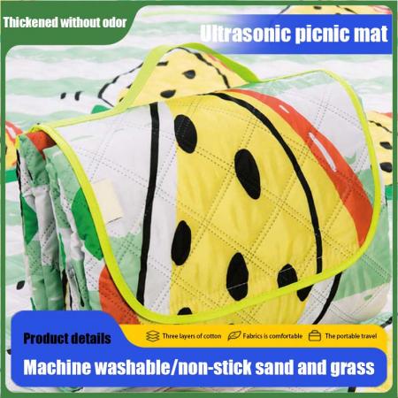 Tappetino da picnic ad ultrasuoni Tappetino da picnic lavabile in lavatrice Coperta da spiaggia a strisce impermeabile OEM ODM 