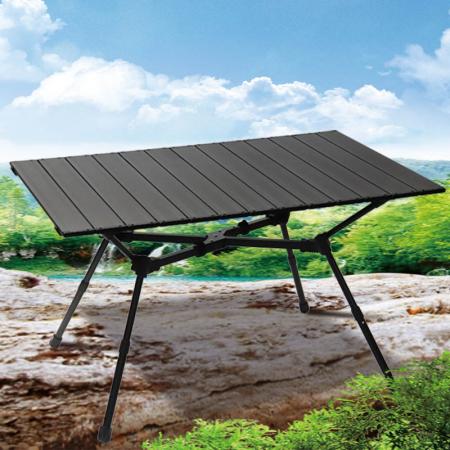 2023 Nuovo tavolo da campeggio pieghevole portatile Tavolo da picnic pieghevole in alluminio per esterni con barra a X stabile 