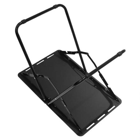 Mini tavolo da campeggio ultraleggero portatile in alluminio nero per l'escursionismo 