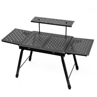 Tavolo da campeggio portatile e leggero in alluminio regolabile