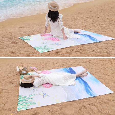 Tappetino da spiaggia leggero Tappetino da picnic all'aperto Panno impermeabile a prova di umidità 