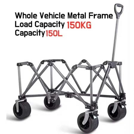 Carrello portaoggetti da giardino pieghevole da 8 pollici con desktop 