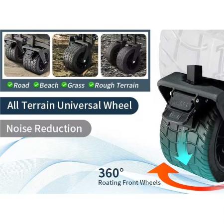 Carrello portaoggetti da giardino pieghevole da 8 pollici con desktop 