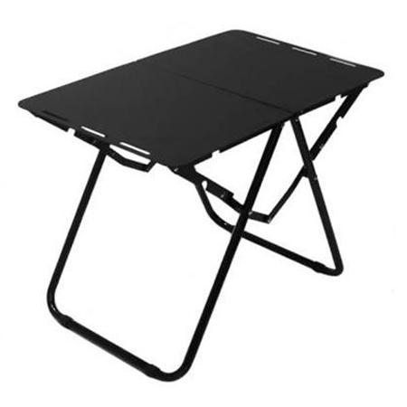 Mini tavolo da campeggio ultraleggero portatile in alluminio nero per l'escursionismo 