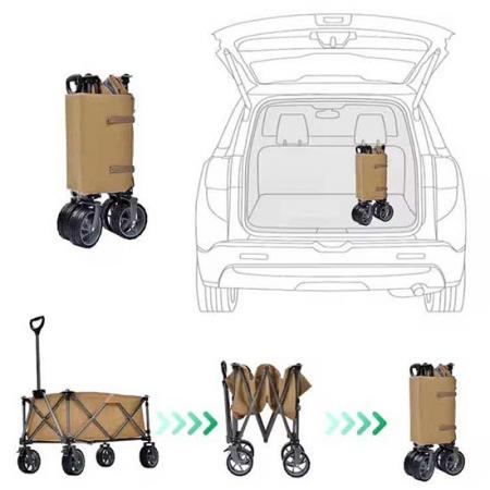 Carrello portaoggetti da giardino pieghevole da 8 pollici con desktop 