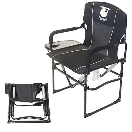 Sedia da campeggio pieghevole da regista portatile 600D Oxford Outdoor Relax con tavolino 